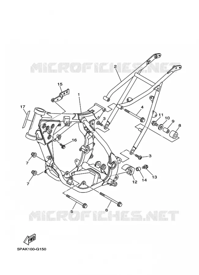 FRAME Yamaha MOTO 85 2014 YZ GRANDES ROUES  YZ85LW