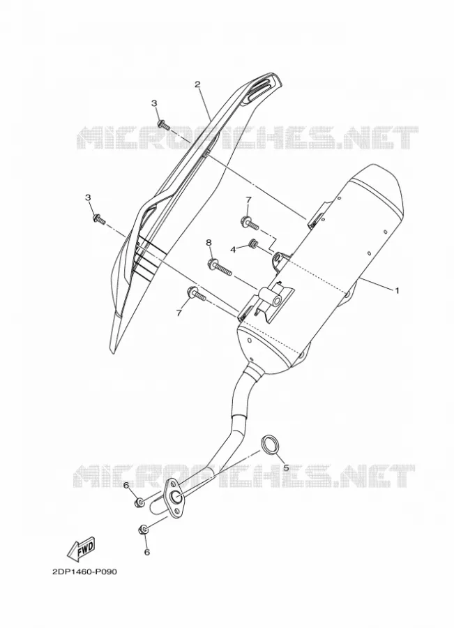 EXHAUST Yamaha SCOOTER 125 2015 NMAX  GPD125-A