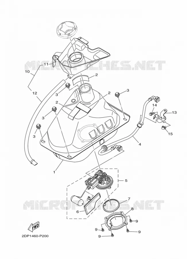 FUEL TANK Yamaha SCOOTER 125 2015 NMAX  GPD125-A