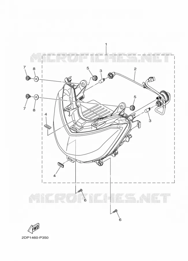 HEADLIGHT Yamaha SCOOTER 125 2015 NMAX  GPD125-A