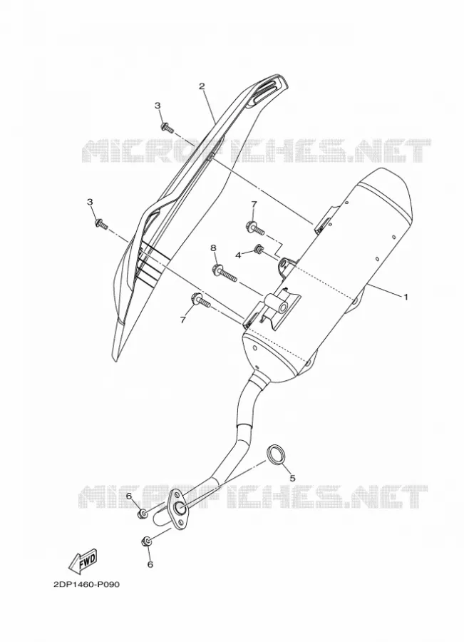 EXHAUST Yamaha SCOOTER 125 2015 OCITO  GPD125-A