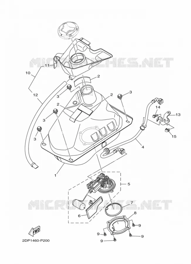 FUEL TANK Yamaha SCOOTER 125 2015 OCITO  GPD125-A