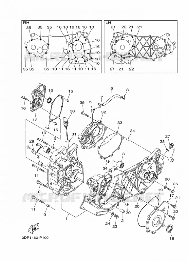 CRANKCASE Yamaha SCOOTER 125 2015 NMAX  GPD125-A