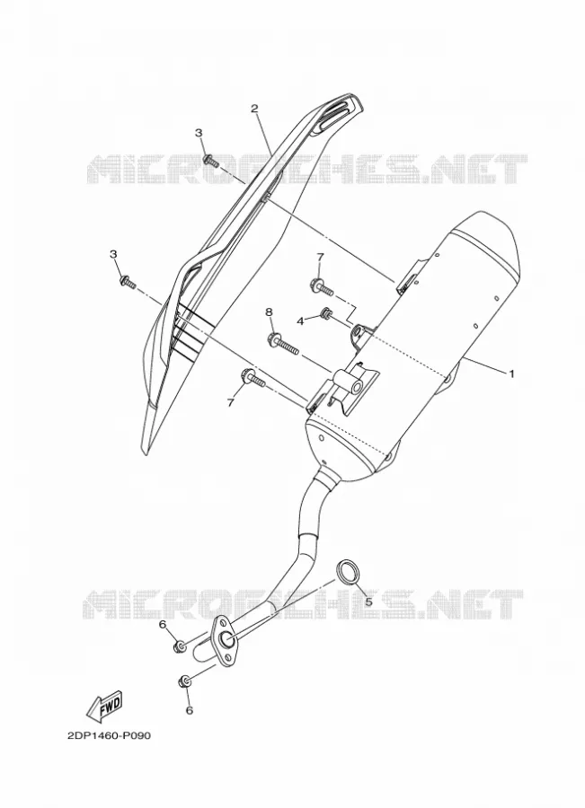 EXHAUST Yamaha SCOOTER 125 2015 NMAX  GPD125-A
