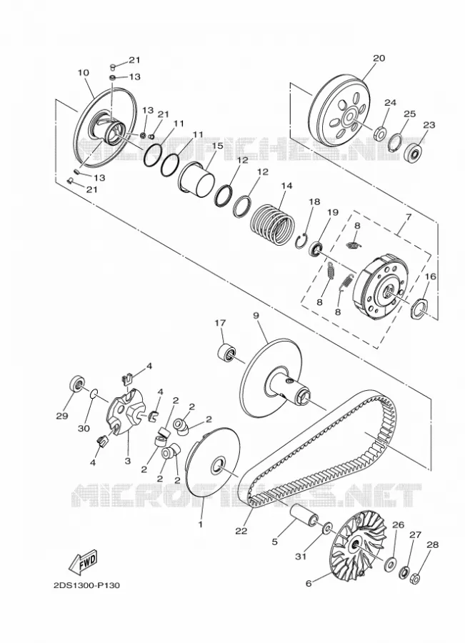 STARTER CLUTCH Yamaha SCOOTER 125 2015 NMAX  GPD125-A
