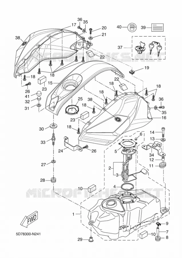 FUEL TANK Yamaha MOTO 125 2014 YZF-R 125  YZF-R125