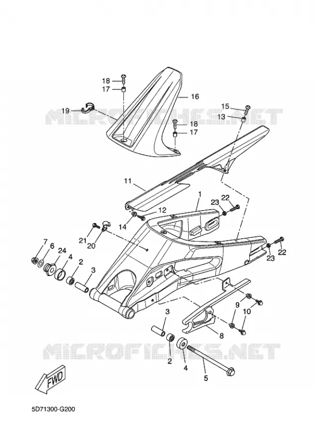 SWINGARM Yamaha MOTO 125 2013 YZF-R 125  YZF-R125