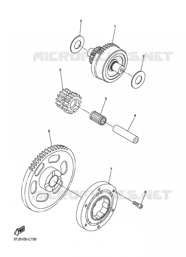 STARTER CLUTCH Yamaha MOTO 250 2015 WRF  WR250F