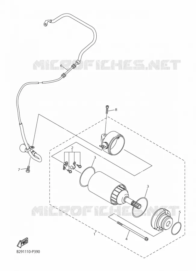 STARTER MOTOR Yamaha MOTO 250 2015 WRF  WR250F