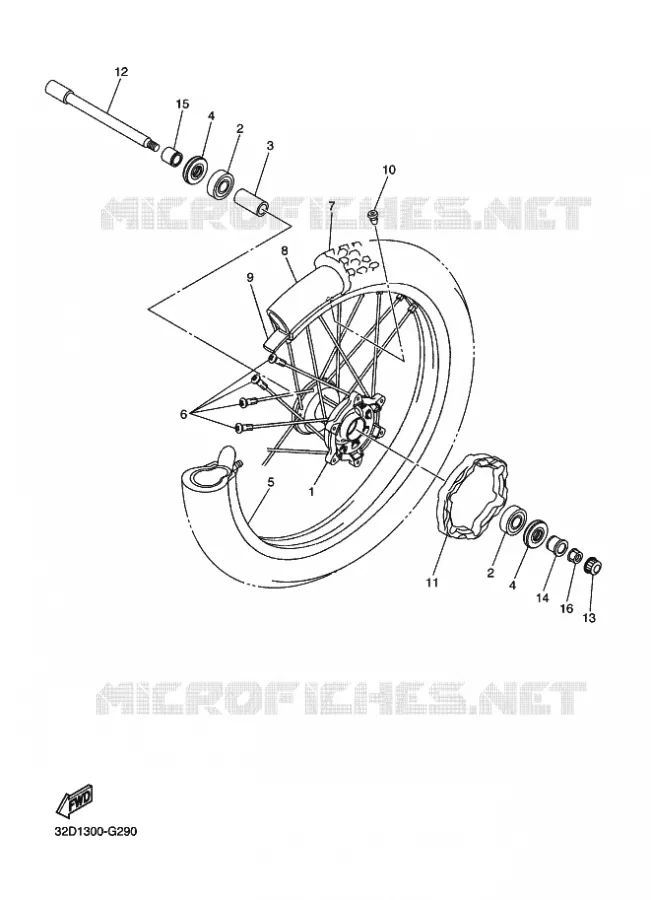 FRONT WHEEL Yamaha MOTO 250 2015 WR-R  WR250R