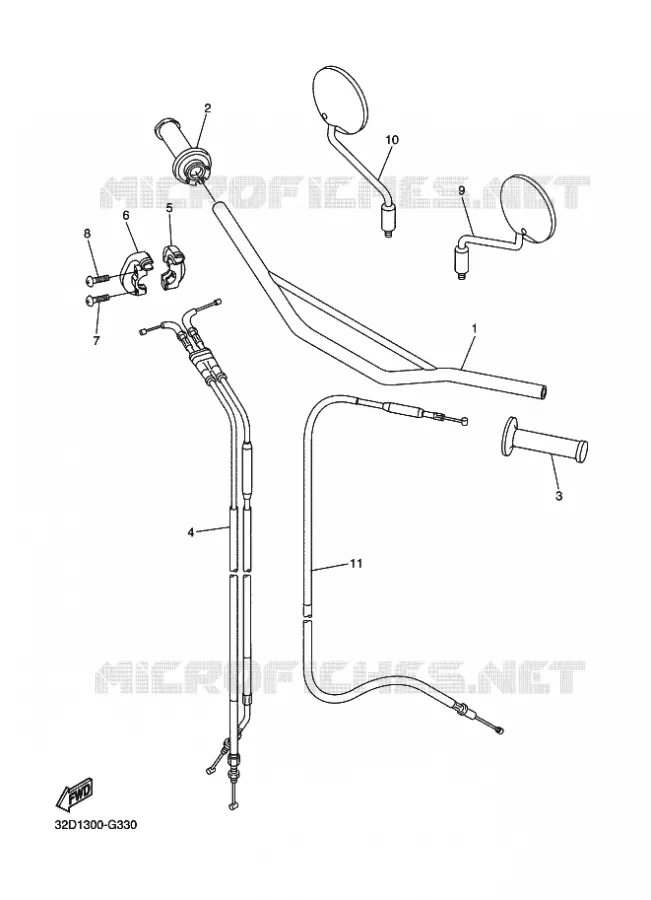 HANDLEBAR & CABLES Yamaha MOTO 250 2014 WR-R  WR250R