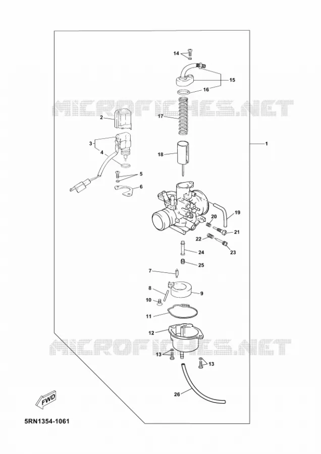 CARBURETOR Yamaha SCOOTER 50 2015 JOG R  CS50