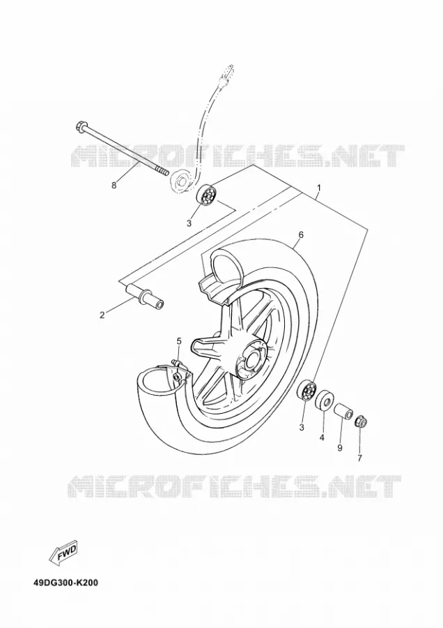 FRONT WHEEL Yamaha SCOOTER 50 2015 JOG R  CS50