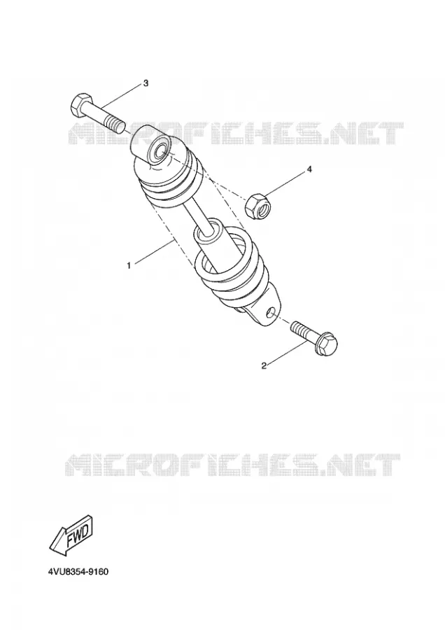 REAR SHOCK ABSORBER Yamaha SCOOTER 50 2015 JOG R  CS50