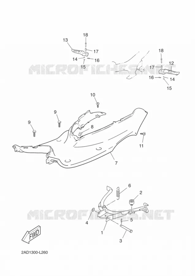STAND / FOOTREST Yamaha SCOOTER 50 2015 JOG R  CS50