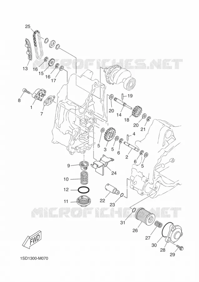 OIL PUMP Yamaha SCOOTER 400 2016 EVOLIS  YP400RA