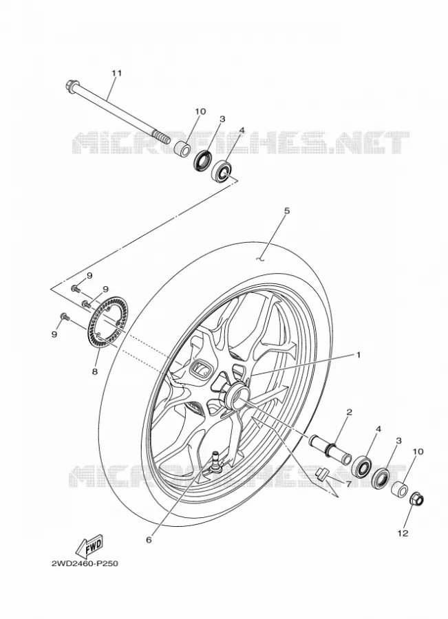 FRONT WHEEL Yamaha MOTO 300 2015 R3 ABS  YZF-R3A