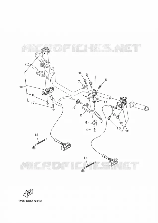 SWITCH / LEVER Yamaha MOTO 700 2014 MT07 ABS  MT07A