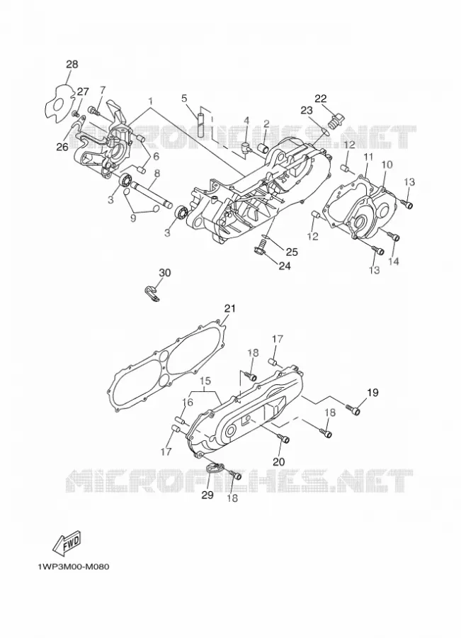CRANKCASE Yamaha SCOOTER 50 2016 BWS  CW50N
