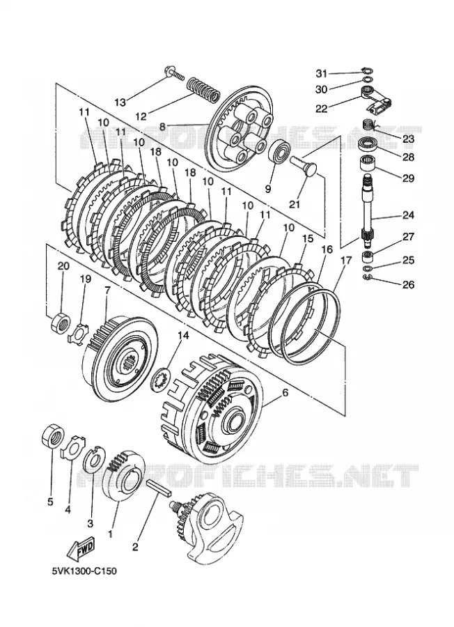 STARTER CLUTCH Yamaha MOTO 660 2011 XTR  XT660R