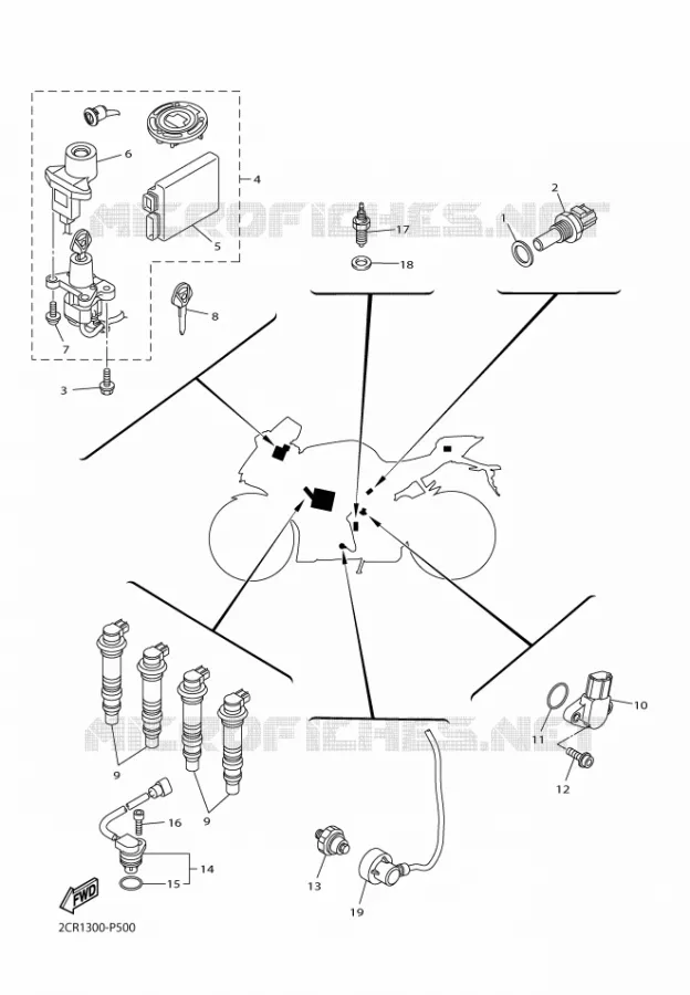 ELECTRICAL 1 Yamaha MOTO 1000 2015 R1M  YZF-R1M