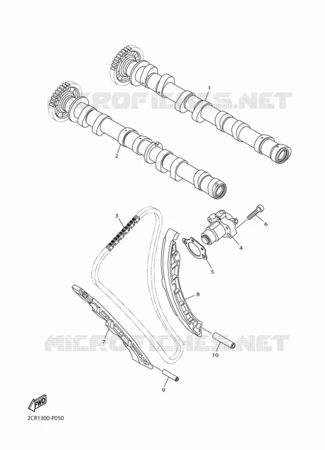 CAMSHAFT / TIMING CHAIN Yamaha MOTO 1000 2015 R1M  YZF-R1M