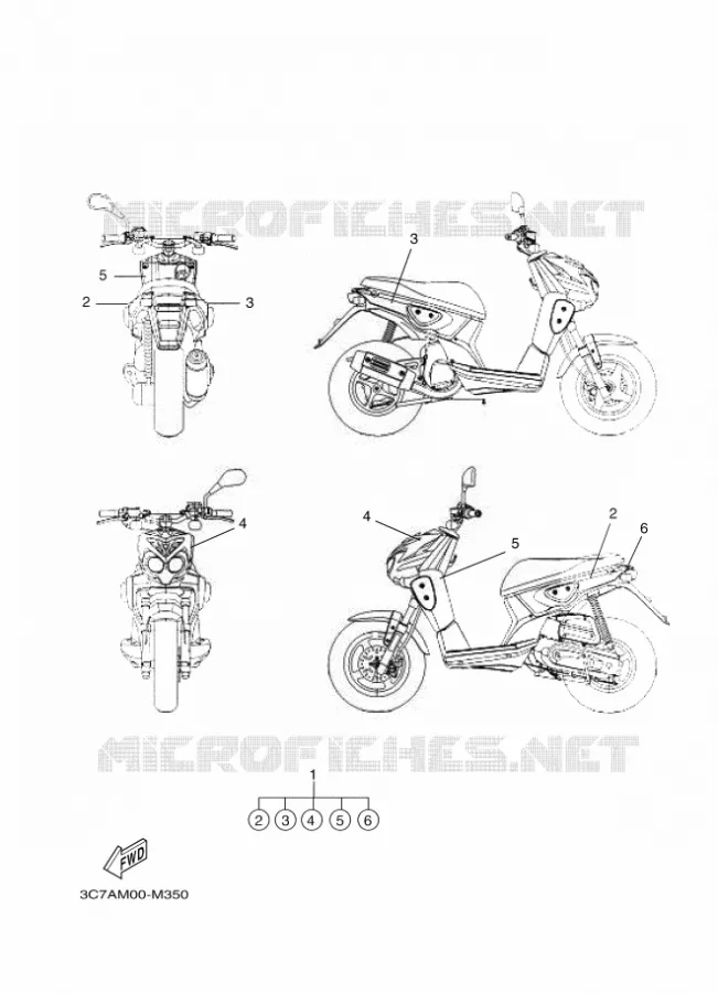 STICKER Yamaha SCOOTER 50 2015 STUNT  EW50N