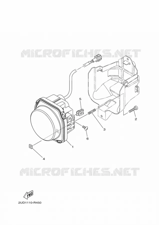 HEADLIGHT Yamaha QUAD 700 2016 GRIZZLY  YFM700FWAYFM70GDXG