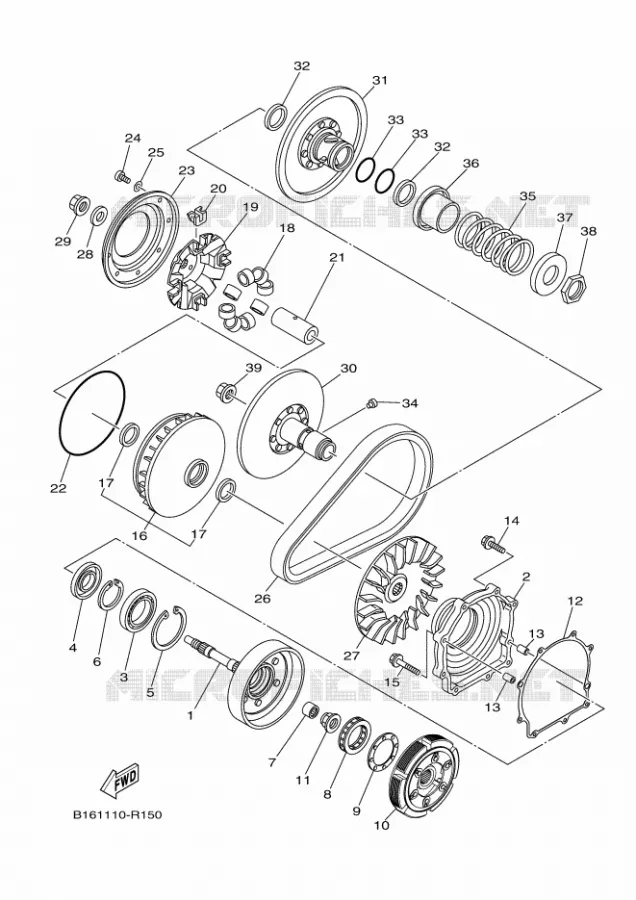 STARTER CLUTCH Yamaha QUAD 700 2016 GRIZZLY  YFM700FWAYFM70GDXG