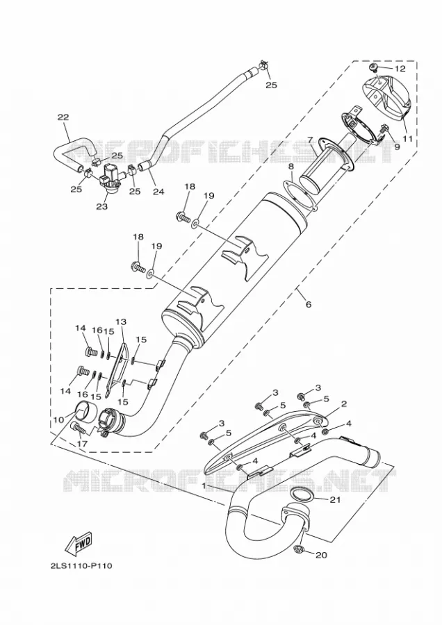 EXHAUST Yamaha QUAD 700 2016 RAPTOR  YFM700RYFM70RSBG