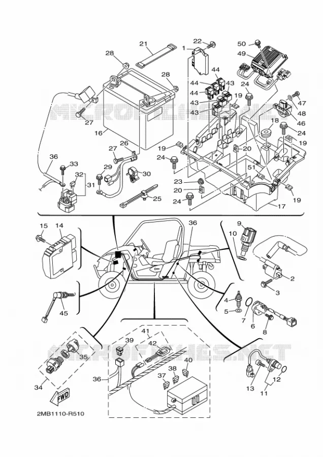 ELECTRICAL 1 Yamaha SIDE BY SIDE 700 2016 WOLVERINE  YXE700EYXE70WPXG