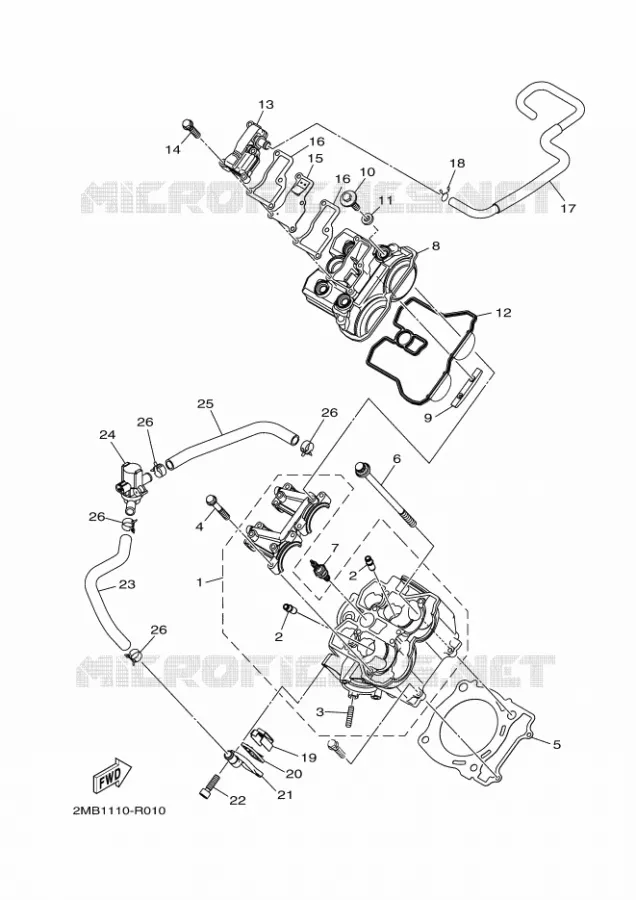 CYLINDER HEAD  Yamaha SIDE BY SIDE 700 2016 WOLVERINE  YXE700EYXE70WPHGWOLVERINE EPS CAMO