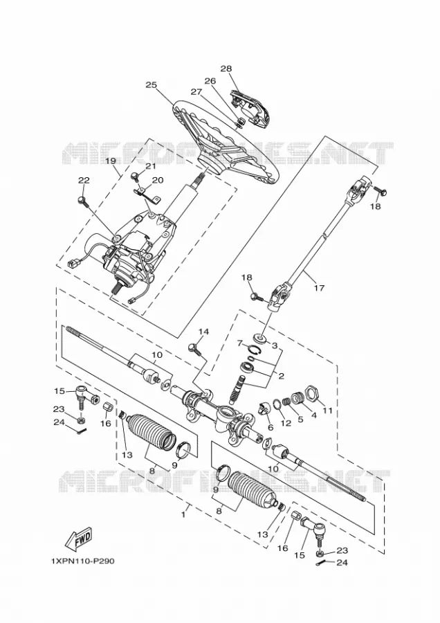 STEERING Yamaha SIDE BY SIDE 700 2015 VIKING  YXM700EYXM700PHF