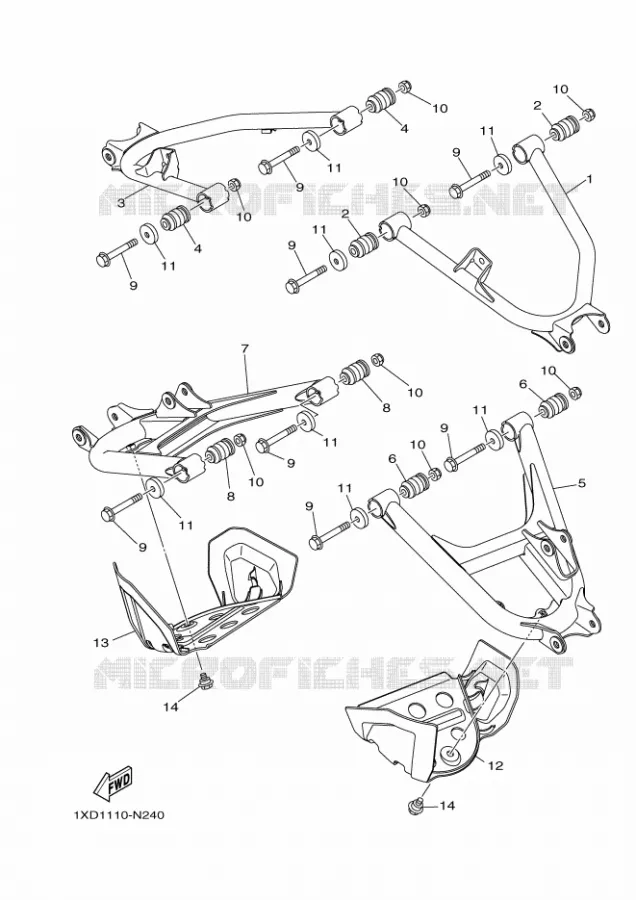 SWINGARM Yamaha SIDE BY SIDE 700 2015 VIKING  YXM700EYXM700PHF
