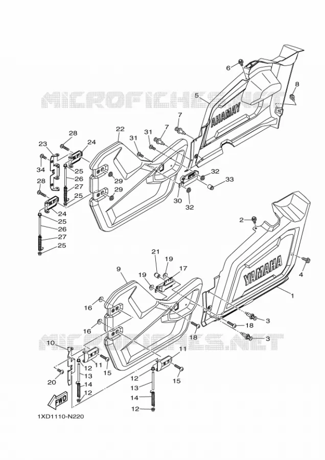 SIDE COVER Yamaha SIDE BY SIDE 700 2014 VIKING  YXM700EYXM700PHE