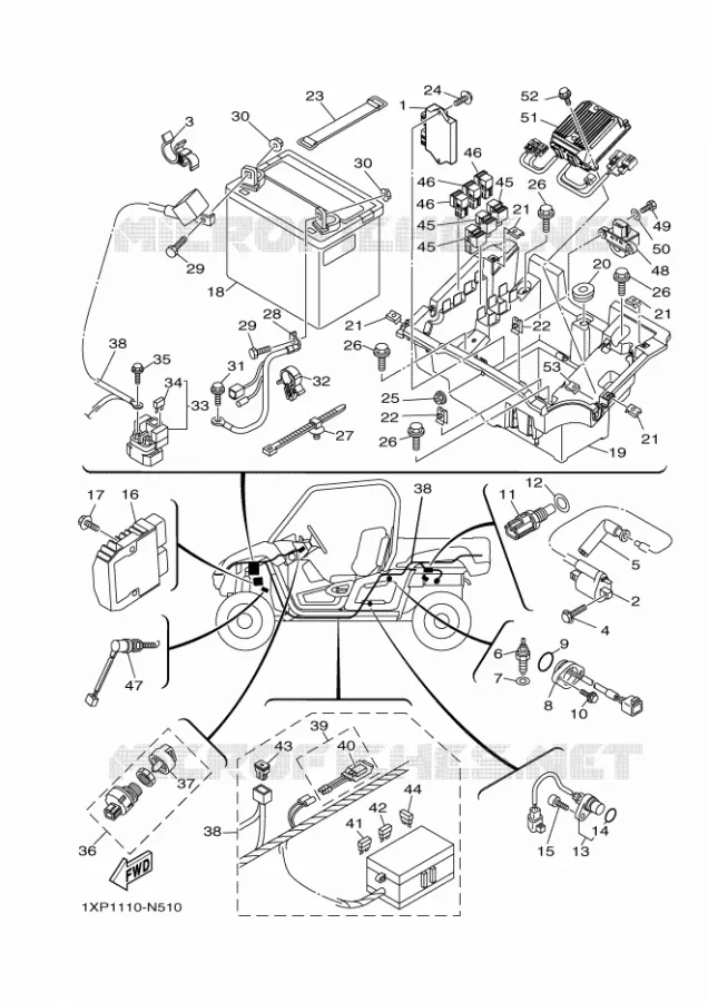 ELECTRICAL 1 Yamaha SIDE BY SIDE 700 2015 VIKING  YXM700ESYXM700PSF