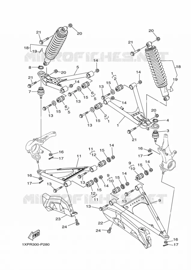 FRONT SUSPENSION / WHEEL Yamaha SIDE BY SIDE 700 2015 VIKING  YXM700ESYXM700PSF