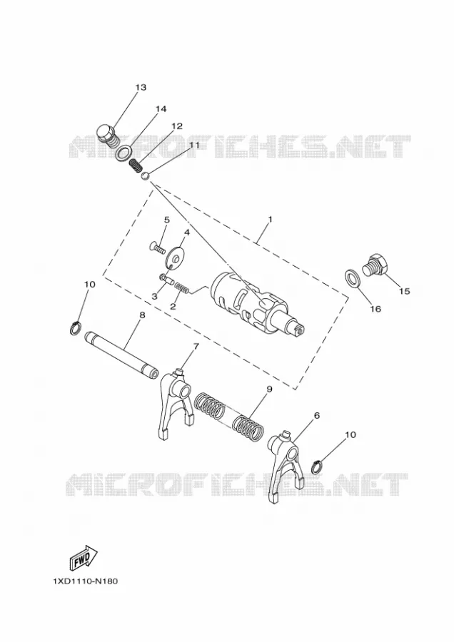 GEAR SHIFT SELECTOR DRUM / FORKS Yamaha SIDE BY SIDE 700 2015 VIKING  YXM700ESYXM700PSF