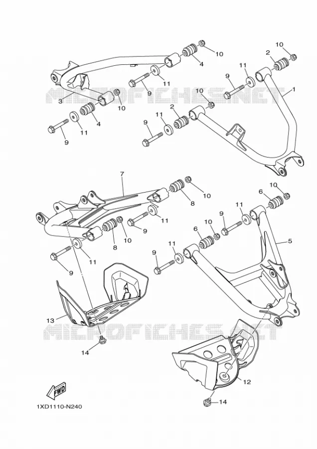 SWINGARM Yamaha SIDE BY SIDE 700 2015 VIKING  YXM700ESYXM700PSF