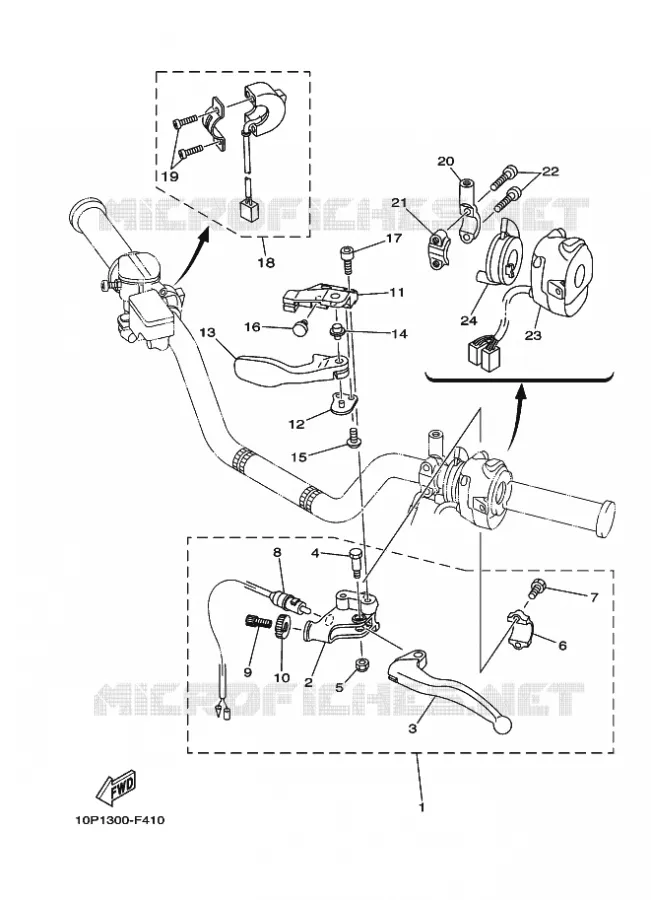 SWITCH / LEVER Yamaha QUAD 350 2008 RAPTOR  YFM350R