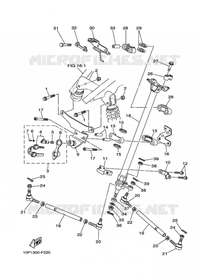 STEERING Yamaha QUAD 350 2008 RAPTOR  YFM350R