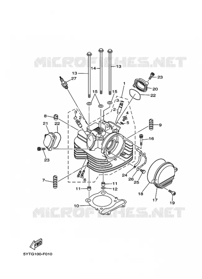 CYLINDER HEAD  Yamaha QUAD 350 2009 RAPTOR  YFM350R