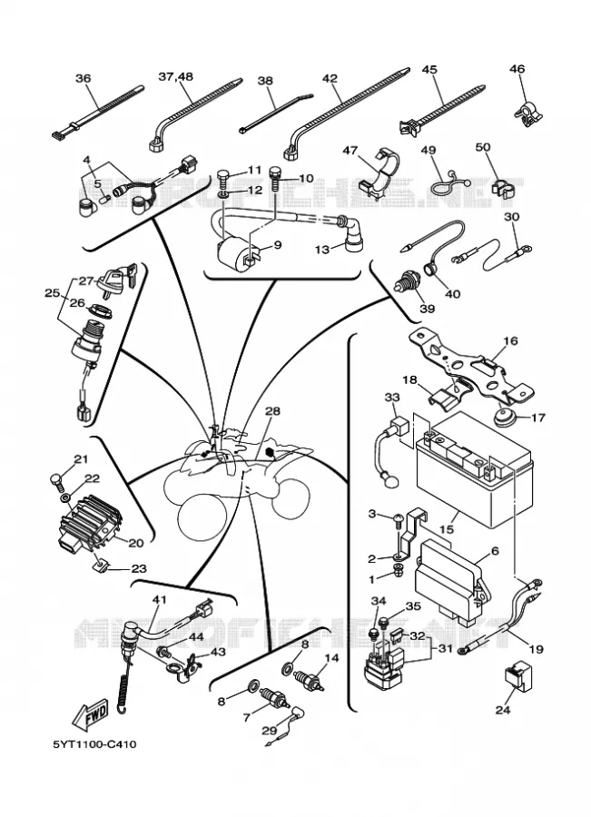 ELECTRICAL 1 Yamaha QUAD 350 2011 RAPTOR  YFM350R