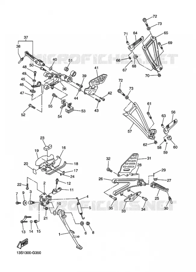 STAND / FOOTREST Yamaha MOTO 600 2009 R6  YZF-R6