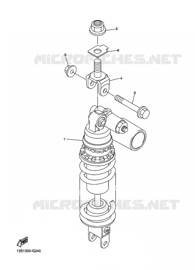 REAR SHOCK ABSORBER Yamaha MOTO 600 2009 R6  YZF-R6