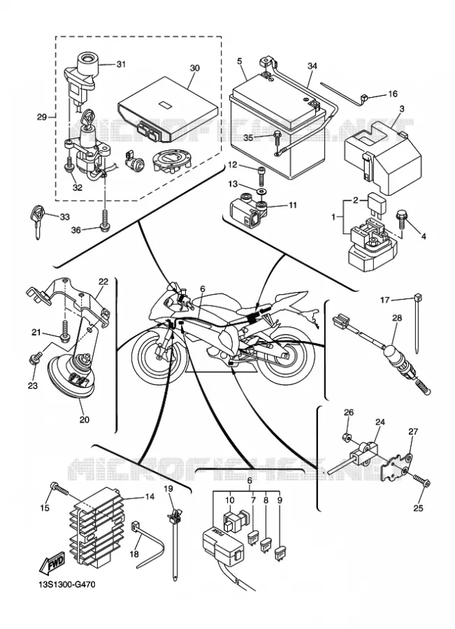 ELECTRICAL 2 Yamaha MOTO 600 2009 R6  YZF-R6