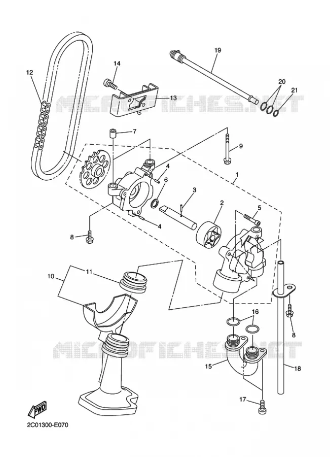 OIL PUMP Yamaha MOTO 600 2009 R6  YZF-R6