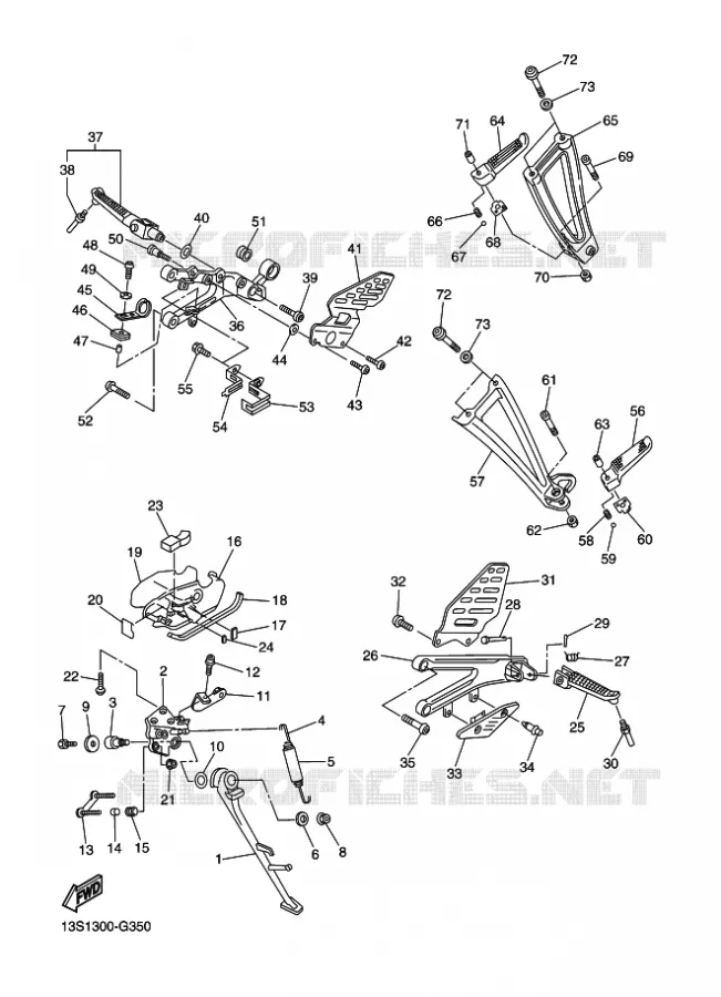 STAND / FOOTREST Yamaha MOTO 600 2009 R6  YZF-R6
