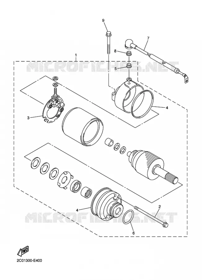 STARTER MOTOR Yamaha MOTO 600 2009 R6  YZF-R6