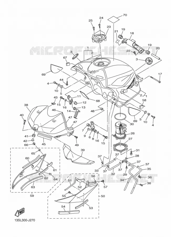 FUEL TANK Yamaha MOTO 600 2010 R6  YZF-R6
